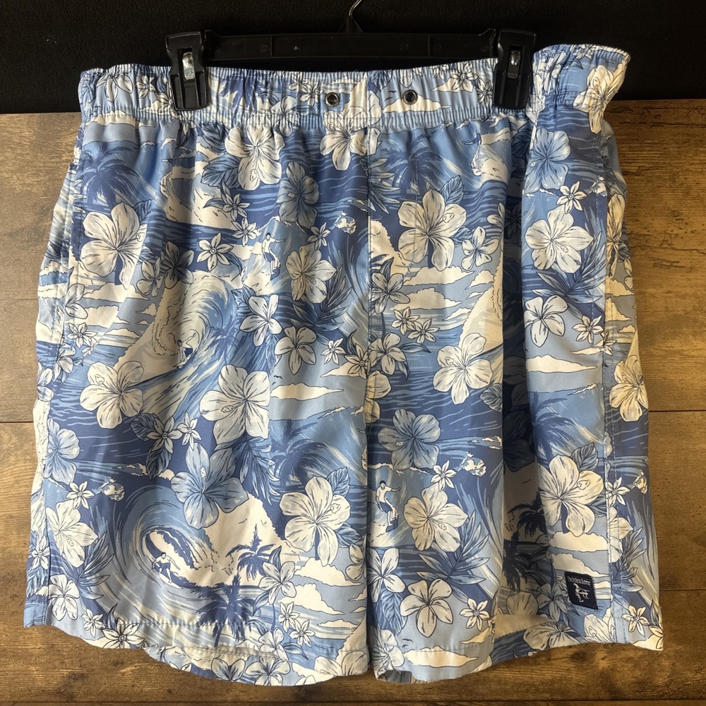 The Endless Summer Swim Shorts Men's Size XXL Blue Floral Tropical Surfer Mesh